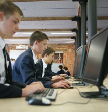 Pupils using computers